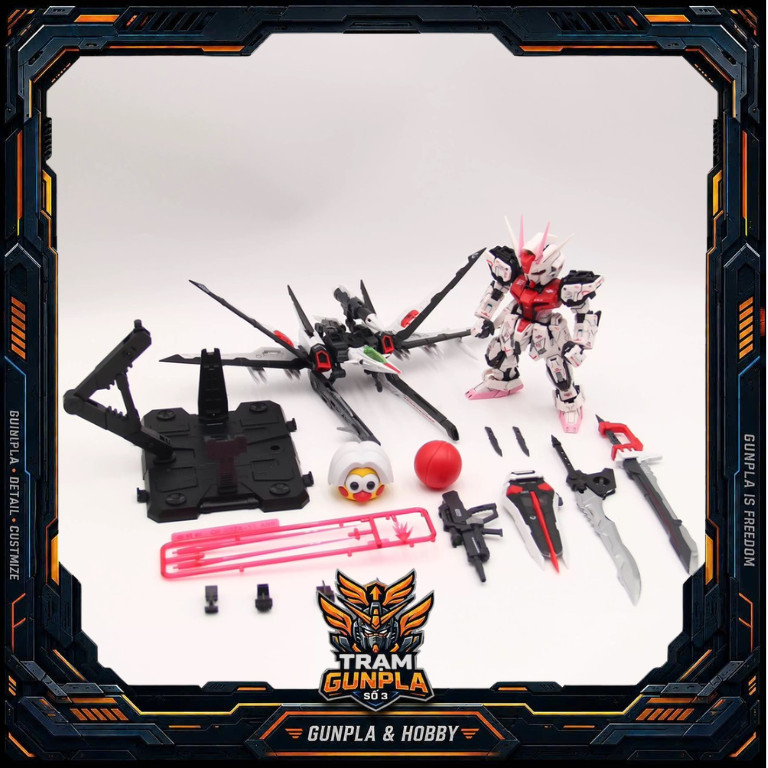 CÓ SẴN - MÔ HÌNH LẮP RÁP MGSD STRIKE ROUGE OOTORI (TẶNG BASE, DECAL NƯỚC)