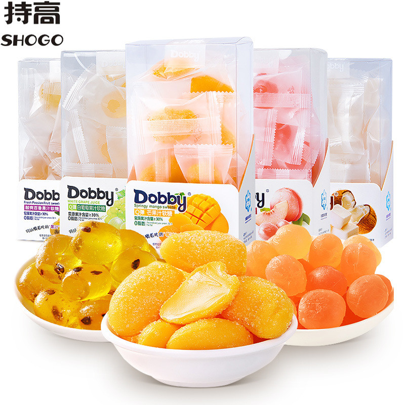 Dobby Dobby Marshmallow Q-Bomb Mango White Peach Flavor Gummy 100g Đồ ăn nhẹ thông thường dành cho t
