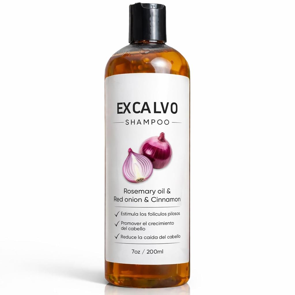 Dầu gội Lexenic Excalvo - Dầu gội Excalvo Para Hombre với dầu hương thảo & hành đỏ & chiết xuất quế,