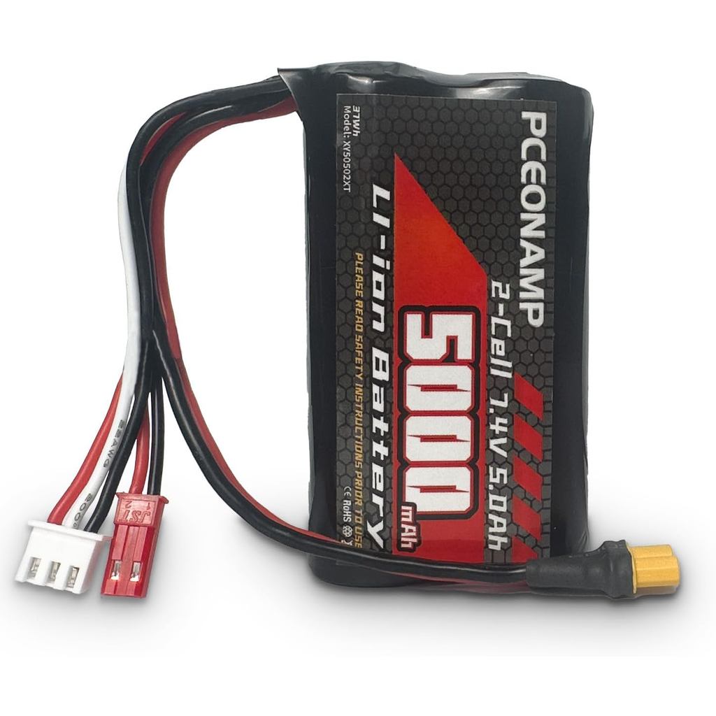 Pin TX16S 5000mAh 2S 7.4V với phích cắm JST JST-XH và XT30 Cắm Phù hợp cho máy phát TX16s RC4GS, RC6