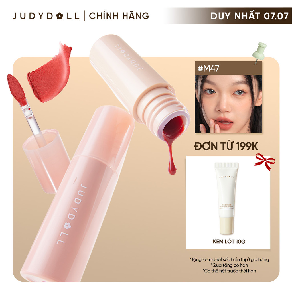 [NEW] JUDYDOLL Son Bóng Dưỡng Ẩm Căng Mọng & Son Ken Bùn Mịn Mờ Vân Môi 3.3g & 2.8g