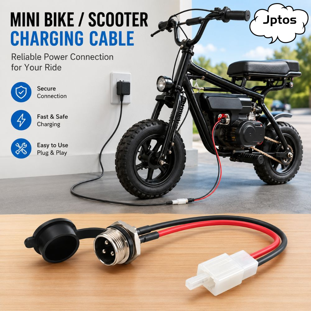 Cổng Sạc Xe Tay Ga JPTOS, Dây Nguồn 3 Pin 17AWG, Bộ Phận Thay Thế Chuyên Nghiệp Ổ Cắm Sạc Đa Năng Ch