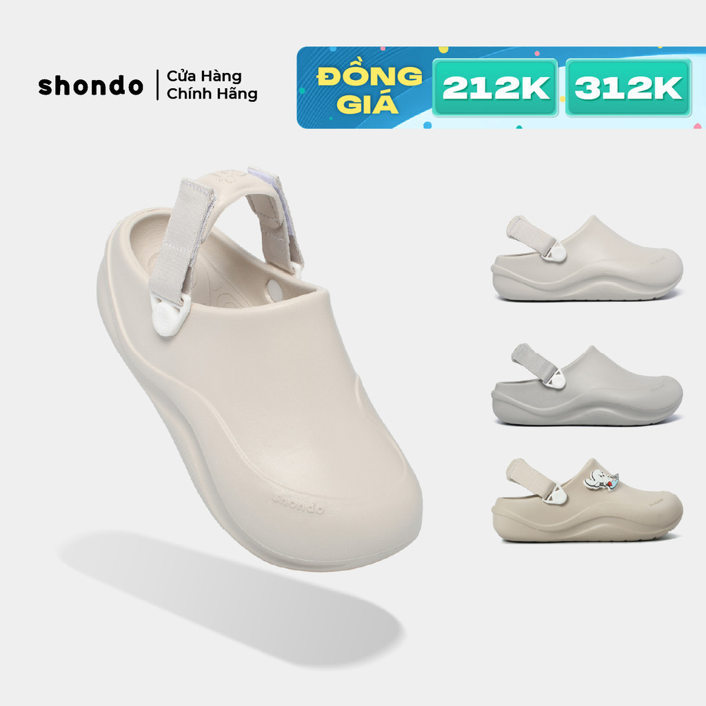 Dép Sục Unisex Shondo Clog Suke Nhựa Đúc Đi Mưa Tiện Lợi Đế Cao 4cm Nhiều Màu