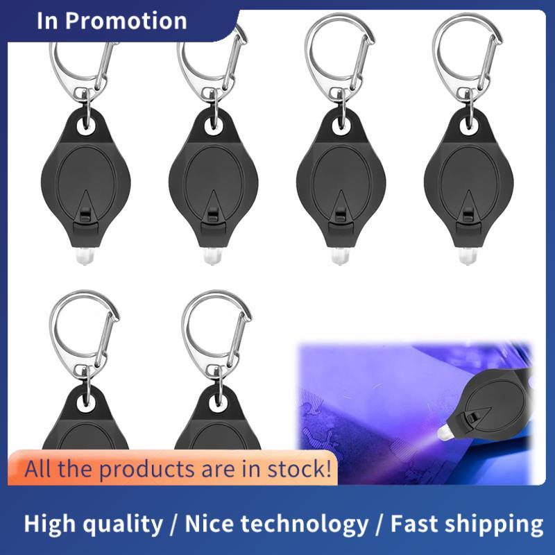 6 Chiếc UV Money Checker Blacklight Money Checker LED Móc Khóa Đèn Pin Di Động Blacklight Torch