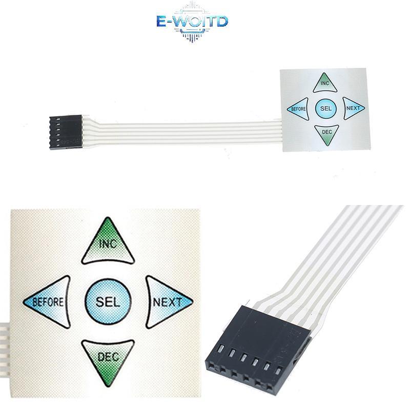 E-WOITD 5 phím Ma trận mảng 1x5 màng chuyển đổi bàn phím bàn phím bảng điều khiển 40 * 40mm E-WOITD