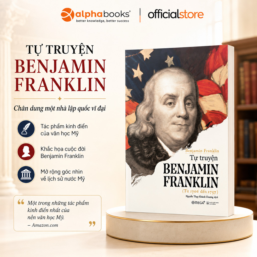 Sách - Tự truyện Benjamin Franklin (Omega Plus)