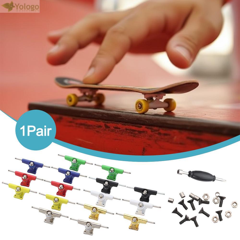 YOLOGO 1 Cặp Giá đỡ sàn chịu lực, với các loại hạt Mô hình Fingerboard Truck, Bu lông xe tải Mini 32