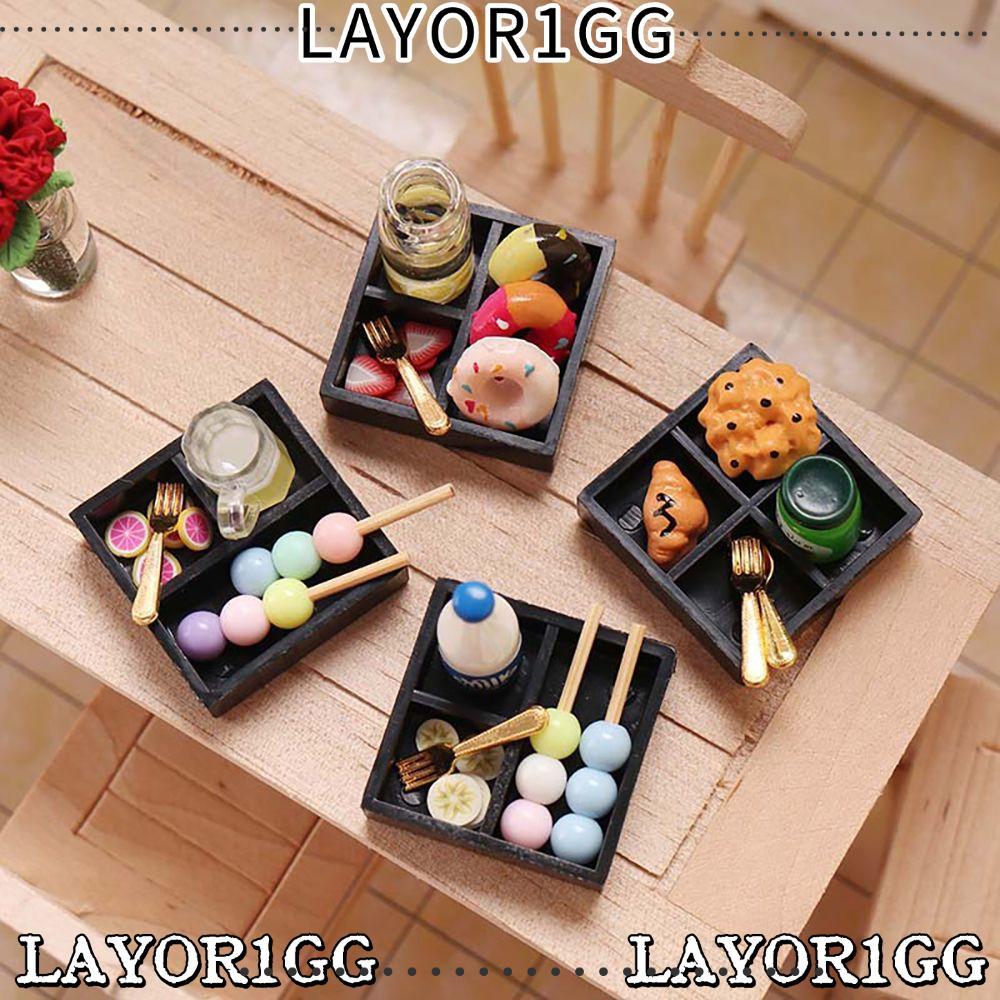 LAYOR1GG Nhà Búp Bê Bento Mô Hình Cảnh Nhà Bếp Đạo Cụ Ảnh Mô Phỏng Đồ Chơi Thực Phẩm