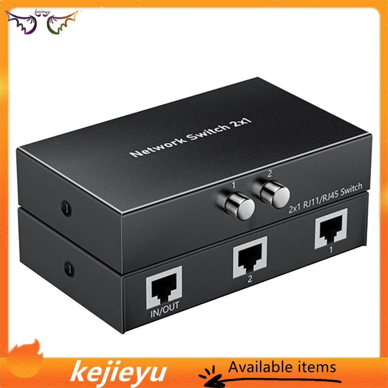 Bộ chia RJ45 2RJ45 Công tắc chia sẻ mạng Bộ chia chuyển mạch mạng 2 trong 1 Ra Mạng Ethernet