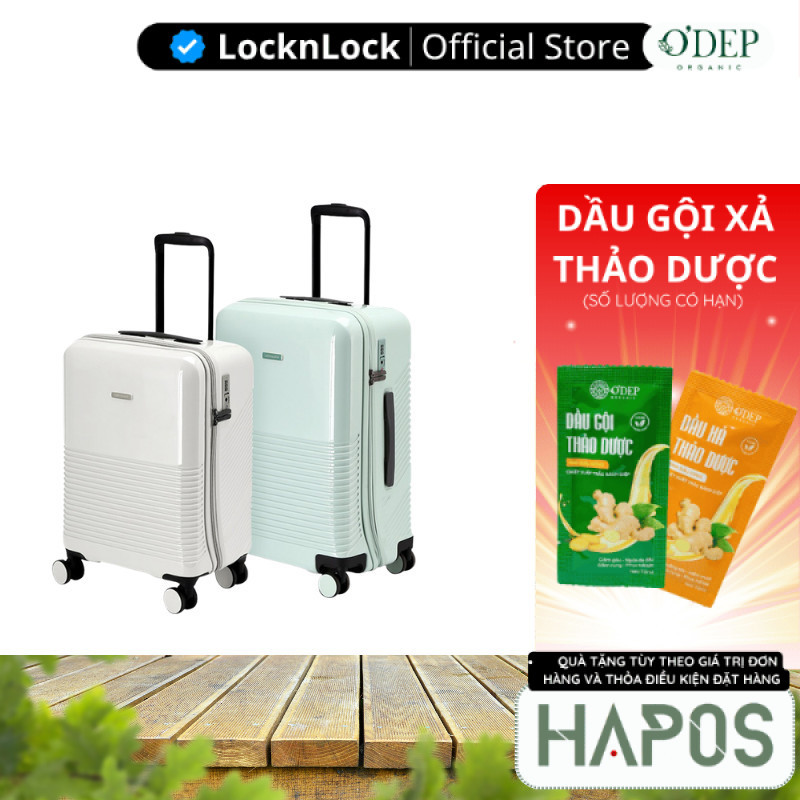 Vali du lịch LocknLock Unbalance Travel Zone khóa TSA, nhựa ABS PC bánh xe đôi xoay 360 độ LTZ901 LT