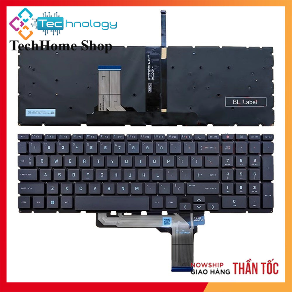 Bàn Phím Laptop HP Victus 15-FA 15-FB 16-D 16-R 16-E 16-S Led - Bảo Hành 6 Tháng