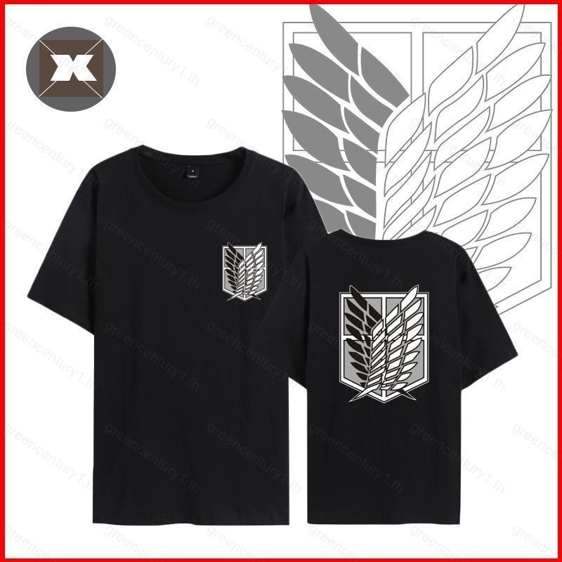 GC1 Tấn Công Titan Áo Thun Cosplay Tay Ngắn Unisex Áo Hướng Đạo Trung Đoàn Eren Mikasa Le
