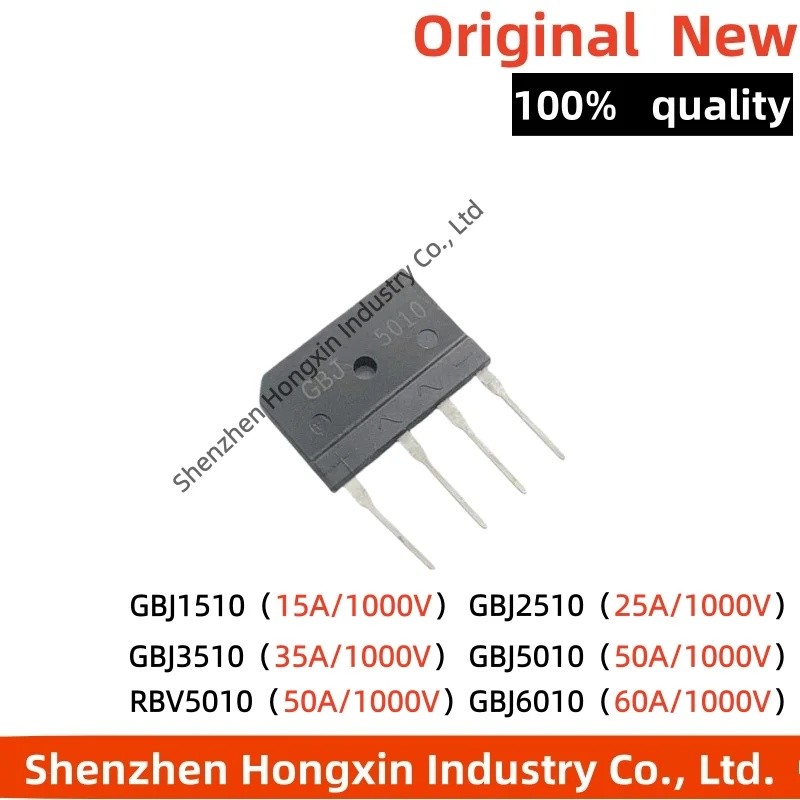 5 Chiếc GBJ1510 GBJ2510 GBJ5010 GBJ3510 GBJ6010 RBV5010 Cầu Chỉnh Lưu Bán Buôn