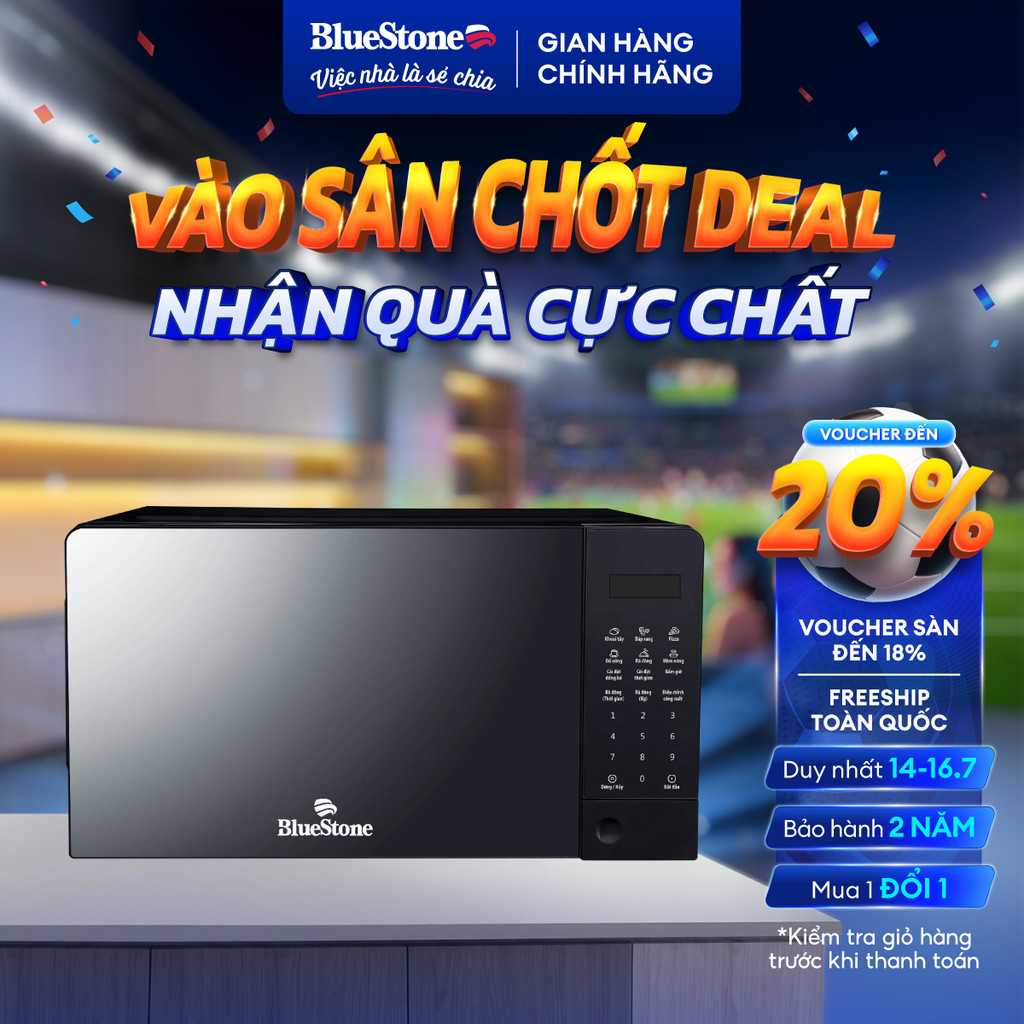 Lò Vi Sóng Điện Tử Bluestone MOB-7815 - 20 Lít, Dung Tích Lớn, Màu Đen