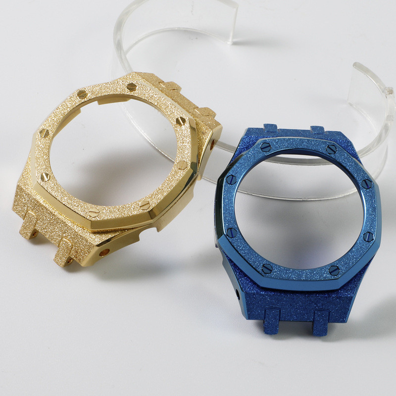Thích hợp cho Casio Farm Oak GA2100 / GM-2100 / GMAS-2100 Vỏ kim loại sửa đổi Vỏ kim cương Vỏ vàng m