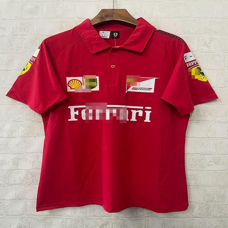 Suitable for F1 red racing suit, Lewis, Leclerc, F1 custom racing style polo shirt short sleeve