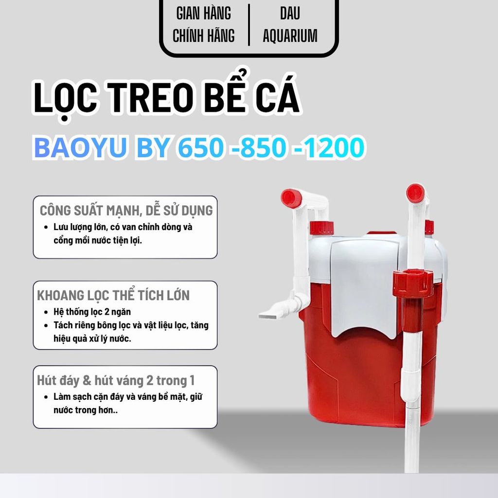 Lọc treo bể cá Baoyu BY650 - BY850
