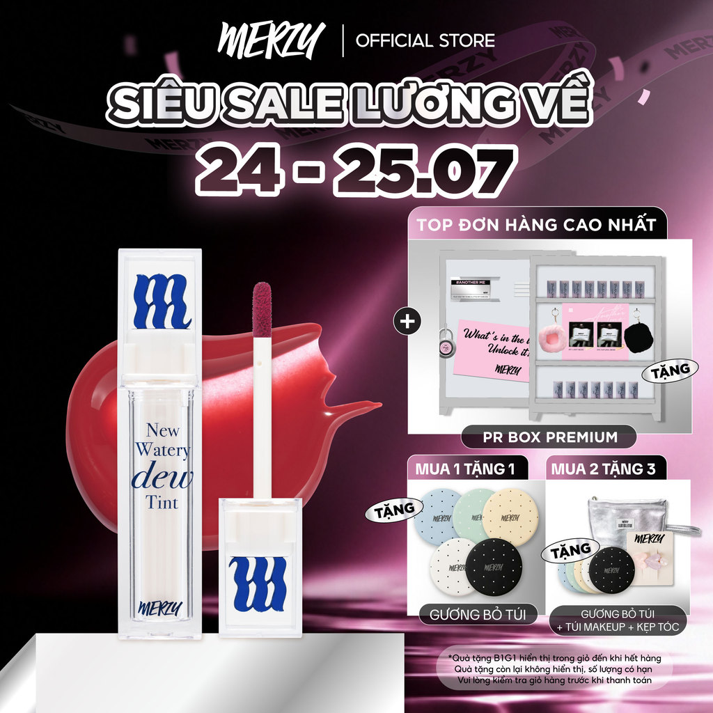 [Livestream] Son Tint Bóng Merzy The Watery Dew Tint 4g