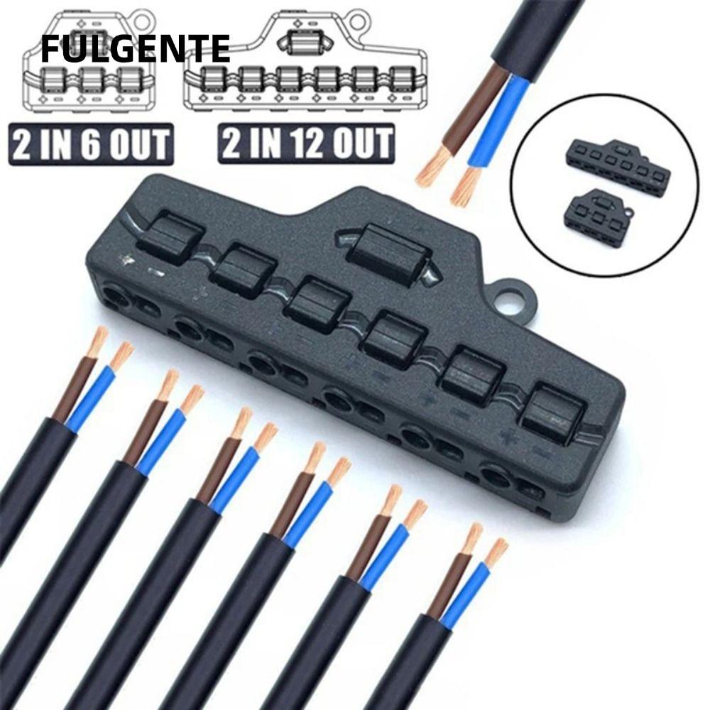 Bộ chia đầu nối dây FULGENTE, Khối đầu cuối điện áp không đổi 1 trong 6, Loại đẩy chuyên nghiệp Loại