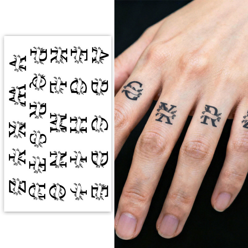 Hình Xăm Miếng Dán Chống Thấm Nước Lâu Dài 30 Ngày Chữ Giả Hình Xăm Tối Giản Hình Xăm Tạm Thời
