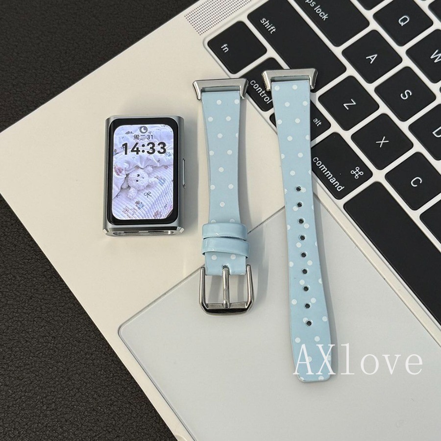 Dây da chấm bi Hàn Quốc Thích hợp cho dây đeo Huawei Watch Fit3 Fit4 Fit5 và dây đeo Huawei Band 11 