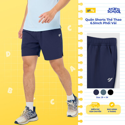 Quần Shorts Thể Thao Nam YODY 6.5Inch Phối Vải MAJT26S006