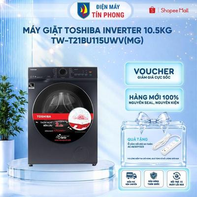 [Shopee Lắp 0Đ HCM HN] Máy Giặt Cửa Trước Toshiba Inverter 10.5Kg TW-T21BU115UWV(MG)-Bảo Hành 24 Tháng