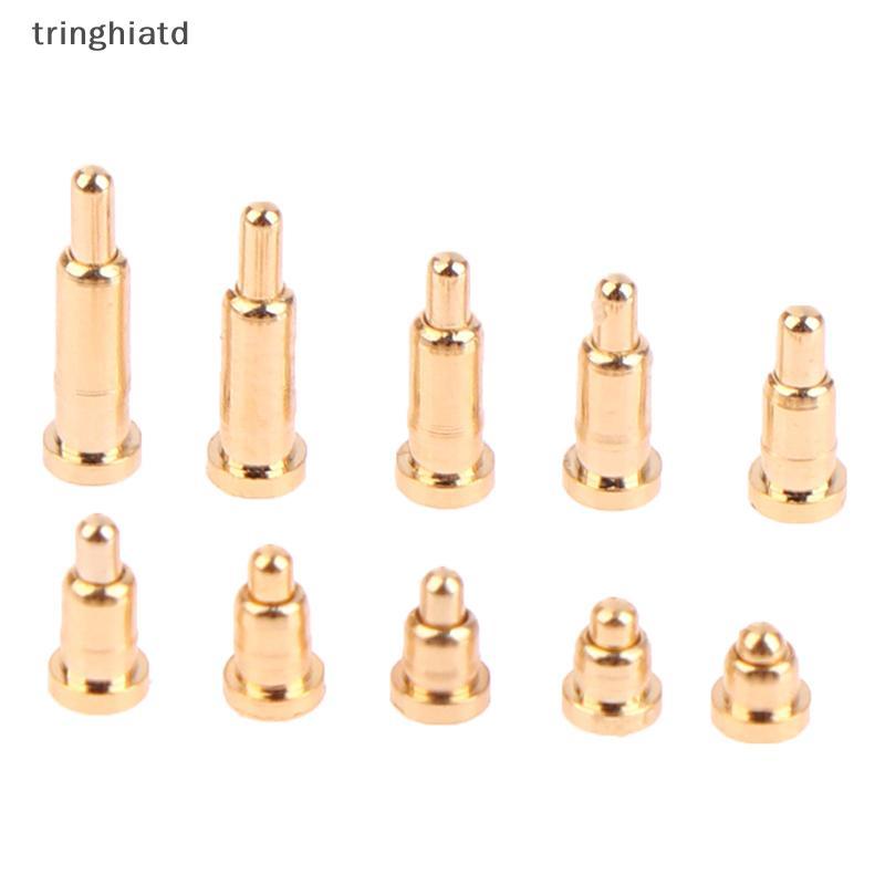 Tringhiatd 10 cái đầu nối pin SMT POGO Pin Đầu Dò Thử Tải Lò Xo 2-7mm PCB pogopin Tri