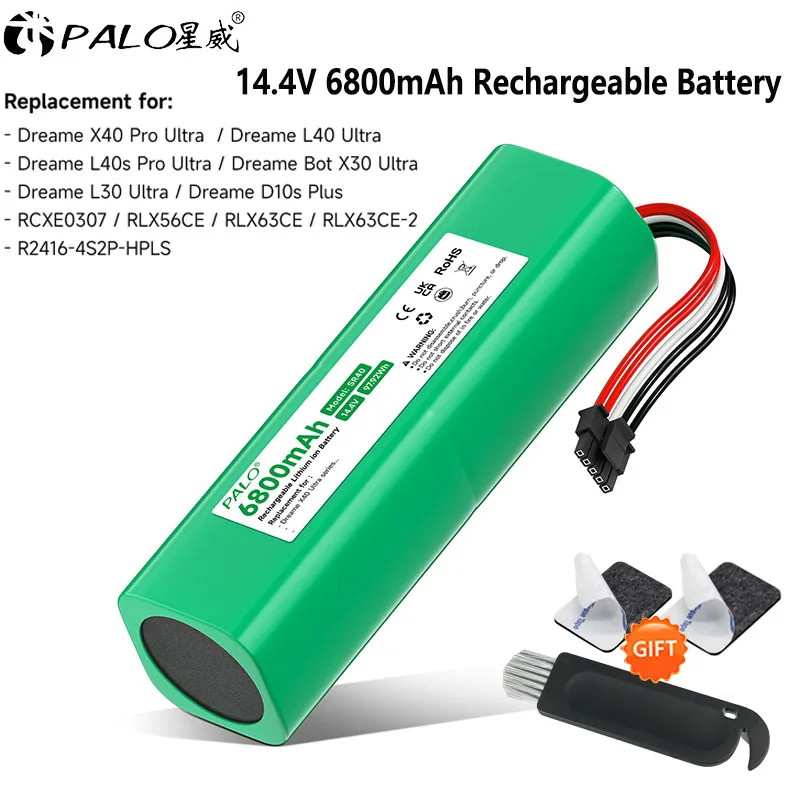 Pin Li-ion 5200mAh Cho Dreame X40 Ultra L40 L40s Pro Ultra Dreame Bot X30 L30 Ultra Dreame D10s Plus