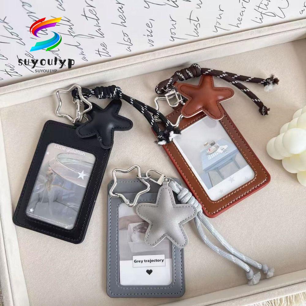 SUYOUMY Kpop Idol Photocard Holder, Hộp đựng thẻ Y2k bằng da PU, Túi đựng thẻ ảnh INS Idol
