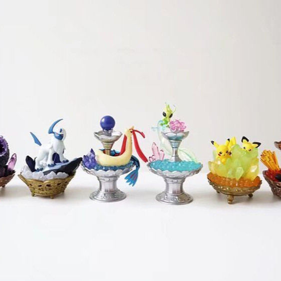 Premium-Pokemon Q Phiên bản Gem Series Blind Box Nhân vật - 6 kiểu Búp bê linh hồn thú cưng Pikachu 