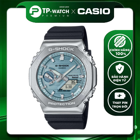 Đồng hồ nam dây nhựa Casio G-Shock GBM-2100A-1A2DR Bluetooth - Năng lượng mặt trời - Chống nước 200m