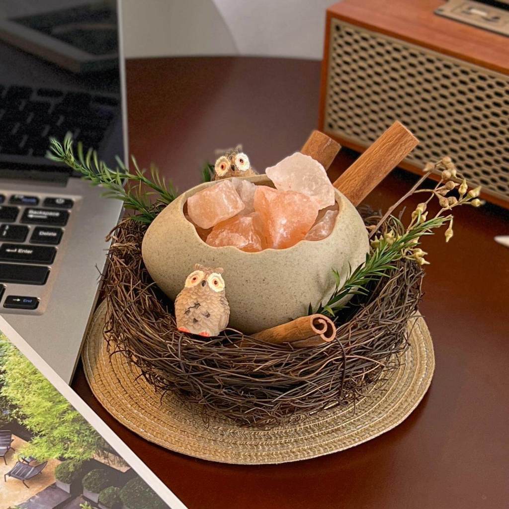 Set Đá Tản Hương Tổ Chim Cú Mèo Đá Khoáng Tự Nhiên Phụ Kiện Decor | KCRAFT - World of scents