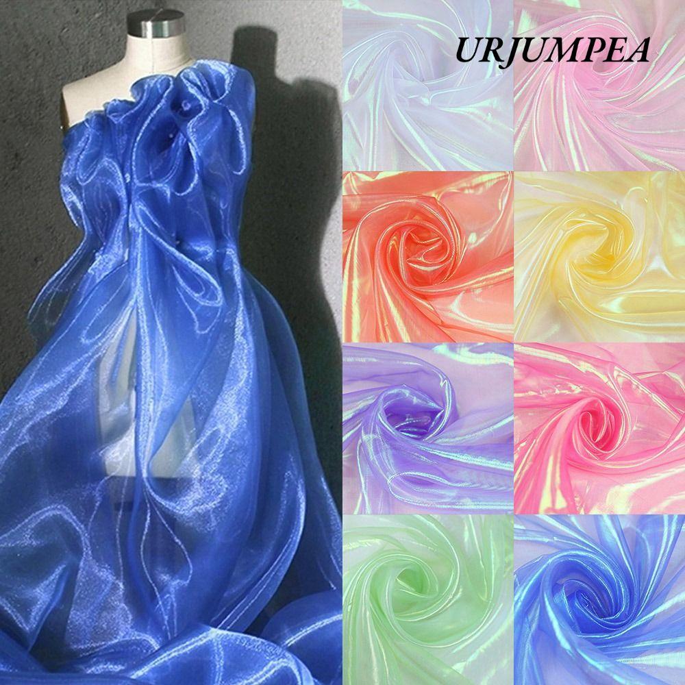 URJUMPEA Laser Tulle, Vải Organza Mỏng Trong Suốt, Trang Trí Vải Tulle Sáng Bóng Organza Váy Thiết K