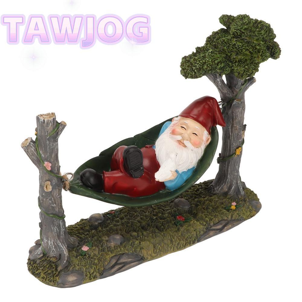 TAWJOG Võng Tượng Gnome, Tượng Gnome Vườn Nhựa Xanh, Tượng Ngoài Trời Treo Lùn Gnome Sân Vườn Nghệ T