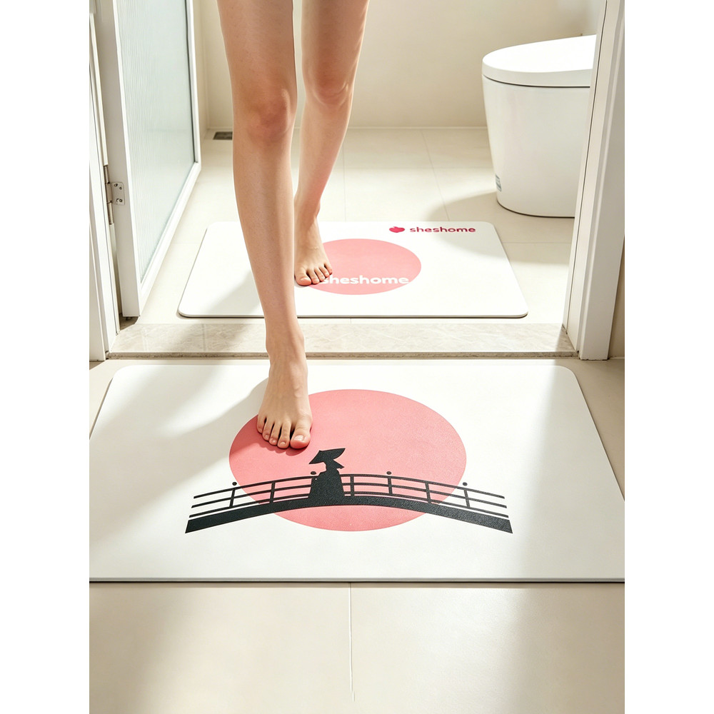 Juyou Thấm Hút Sàn Phòng Tắm Chống Trơn Trượt Nhanh Khô Chân Thảm Diatom Bùn Phòng Tắm Diatommace Ea