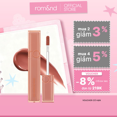 [Rom&nd] [Muteral Nude] Son tint bóng, siêu lì cho đôi môi căng mọng Hàn Quốc Romand Dewyful Water Tint 5g