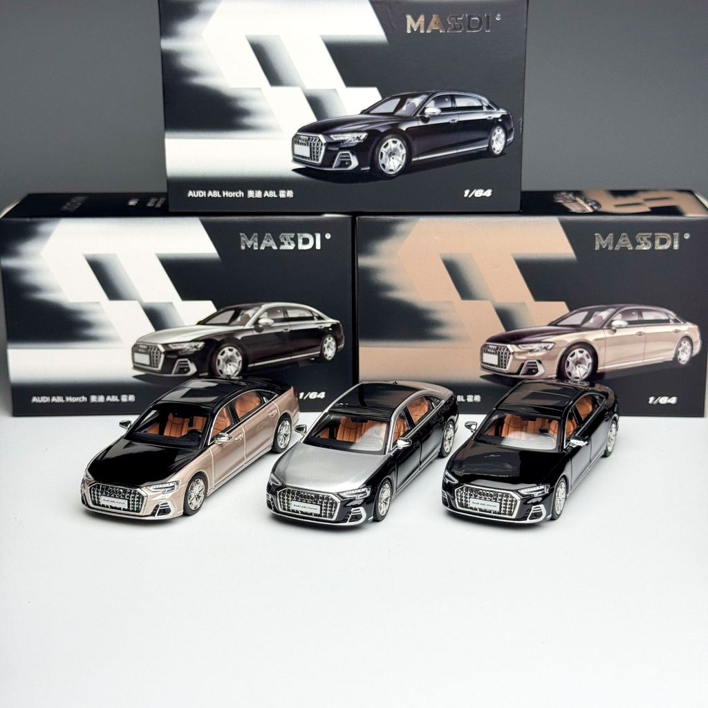 MASDI 1/64 Audi A8L Horch Mô Hình Xe Mô Phỏng Quy Mô Nhỏ Hợp Kim Xe Ô Tô Mô Hình Trẻ Em Bé Trai Bộ S