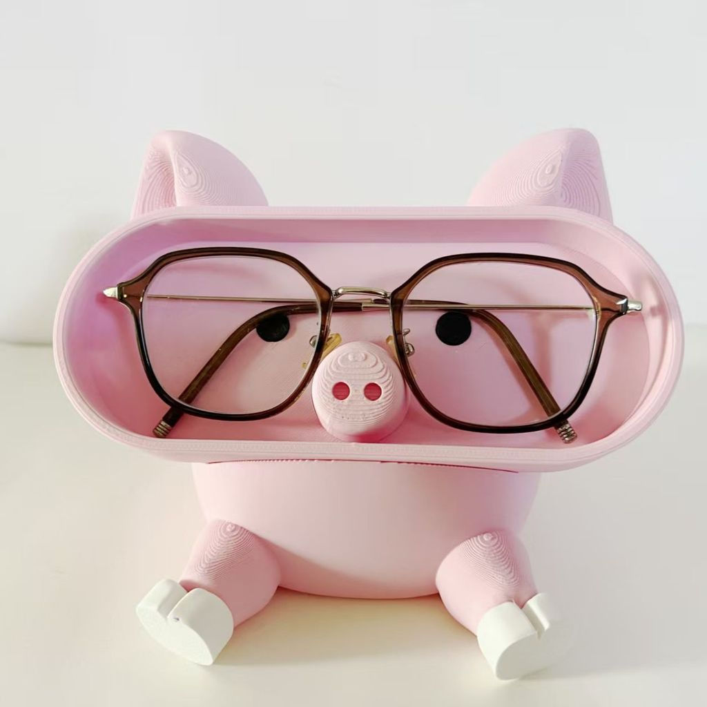 Eyeglass decorations, mobile phone storage box, study room, office, bedroom12y Piggy Ornament Deskto