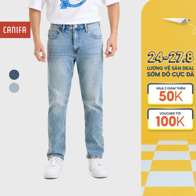 Quần jeans nam CANIFA dáng cơ bản form vừa 8BJ26A002