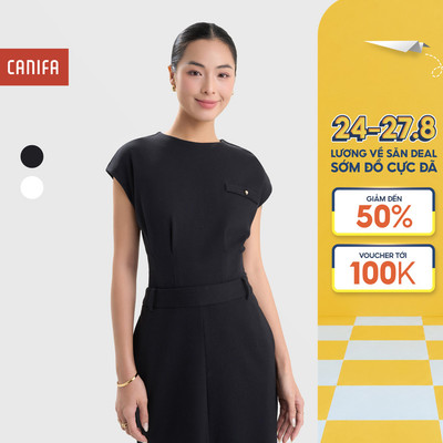 Áo kiểu nữ CANIFA chất cotton USA dáng ôm 6TO25S001