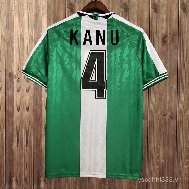 Áo đấu cổ điển sân nhà KANU Premium 1996 Nigeria #4 HP3W