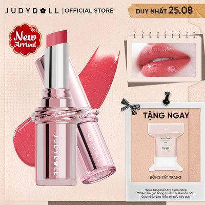 [MỚI] Son Dưỡng Có Màu JUDYDOLL Stay Shine Lipstick Căng Bóng Dưỡng ẩm Collagen PDRN Khóa màu Lâu trôi 3g