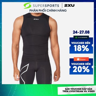 Áo Ba Lỗ Nam 2XU Core Compression Sleeveless - Đen - MA6400a-BLK/SIL