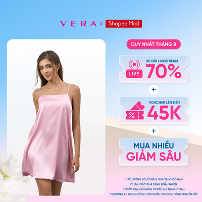 [NEW ARRIVAL] Đầm ngắn nữ Vera satin trơn hai dây - V0755