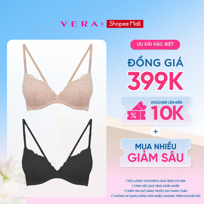 COMBO 2 Áo ngực Misaki mút mỏng cúp ren phối dây lưng lưới M9107
