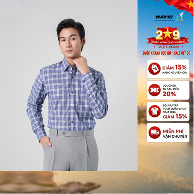 Áo Sơ mi nam dài tay May 10 form RegularFit mã 010125132 AK568