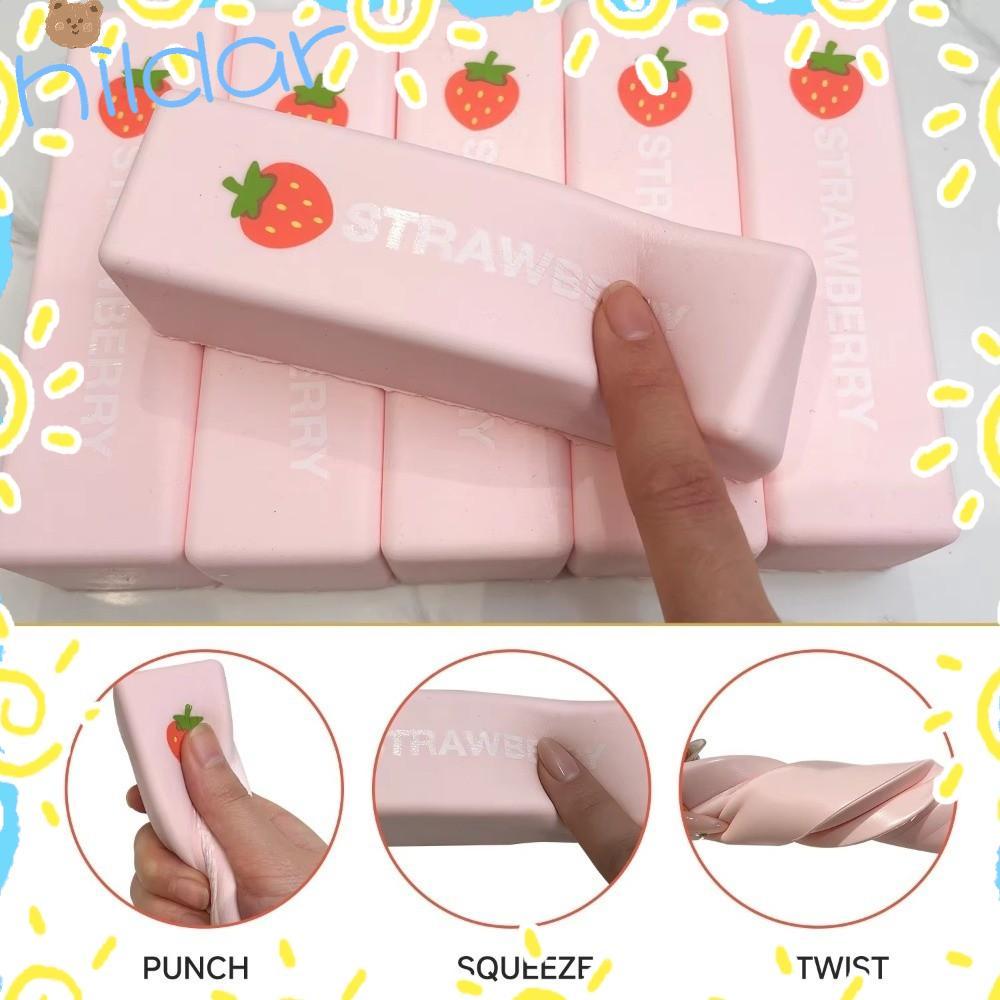 HLAR Bóp Quả Bóng Căng Thẳng, Dâu Dính Fidget Bơ Bóp Đồ Chơi, Thư Giãn Tay Chậm Bóng Bóp Mềm Trẻ Em 