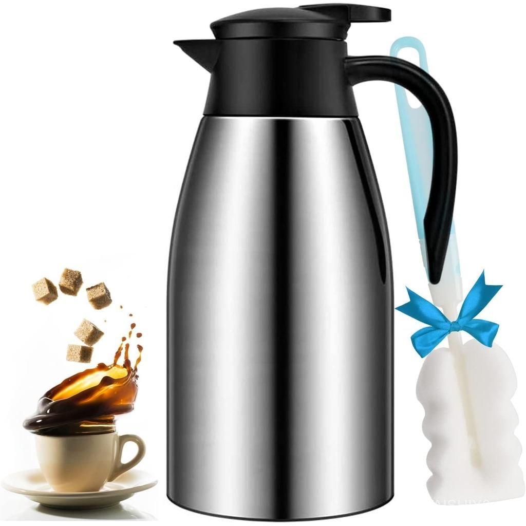 68oz Coffee Carafe Airpot Insulated Coffee Urn Stainless Steel Vacuum Thermal Pot Flask for Coffee, 