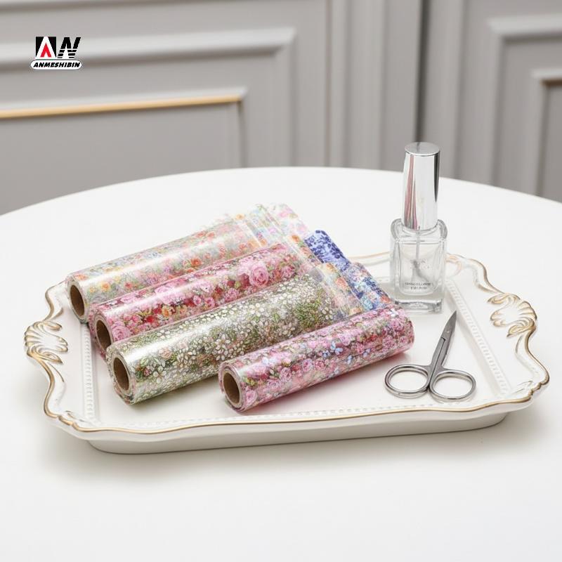 [Anm] Hoa Nail Art Transfer Stiers Không Độc Hại An Toàn 1 Cái Hoa Hỗn Hợp Thiết Kế Cho Người Mới Bắ